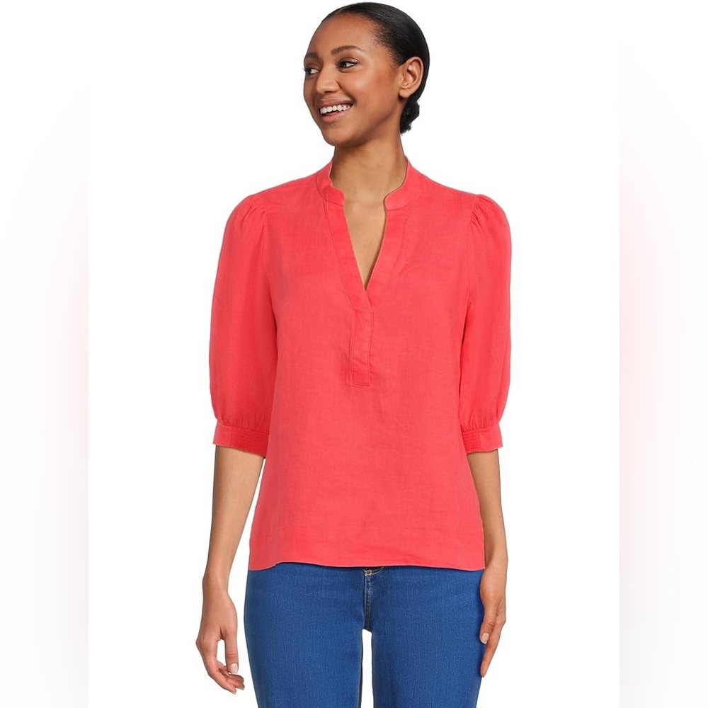 Revolve Bobi Vibrant Pink Blouse